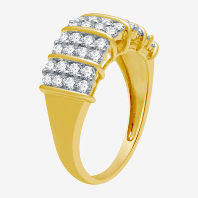 2MM 1 CT. T.W. Natural White Diamond Band in Sterling Silver or 14K Gold Over Silver