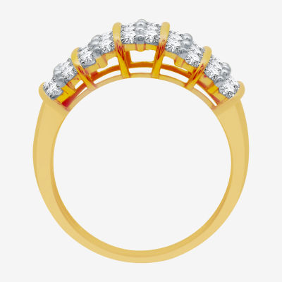 2MM 1 CT. T.W. Natural White Diamond Band in Sterling Silver or 14K Gold Over Silver