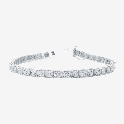 1/2 CT. T.W. Natural White Diamond Sterling Silver 7.5 Inch Tennis Bracelet