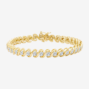14k White Gold Tennis Bracelet in White Diamond