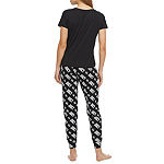 Juicy By Juicy Couture Womens Crew Neck Short Sleeve 2-pc. Pant Pajama Set