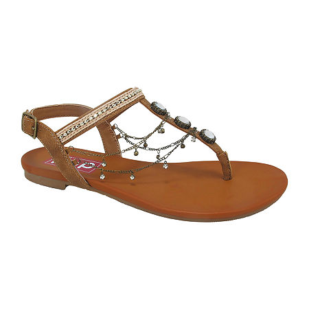  -Pop Womens Equinox Ankle Strap Flat Sandals