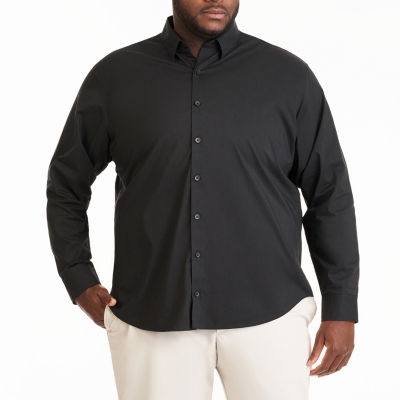 Van Heusen Men's Big & Tall Essential Long Sleeve Crewneck T-Shirt - Luxe Soft Touch Fabric, Machine Washable