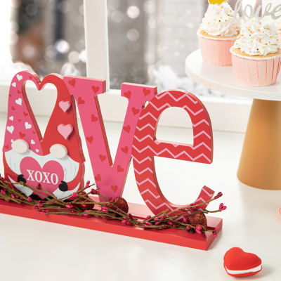 Glitzhome 14.25"L Valentine's Love Tabletop Decor