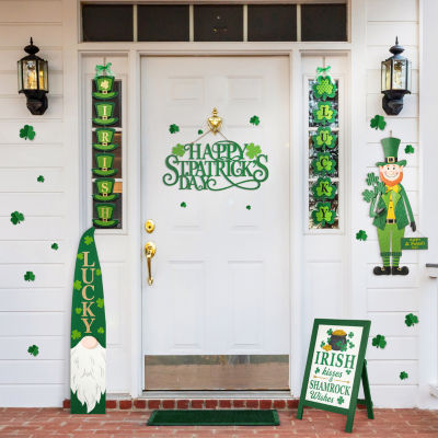 Glitzhome 36"H St.Patrick's Leprechaun Stake Holiday Yard Art