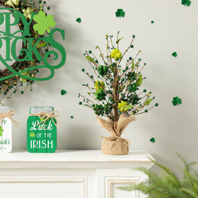 Glitzhome 18"H St Patrick's Berry Tree Tabletop Decor