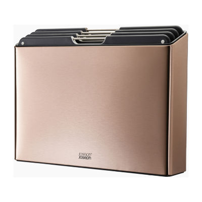 Joseph Joseph Folio Steel Cutting Board with Case Set, Color Gold