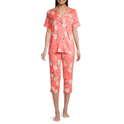 Cyber&Monday Deals Dyegold Women's Capri Pajama Set Short Sleeve