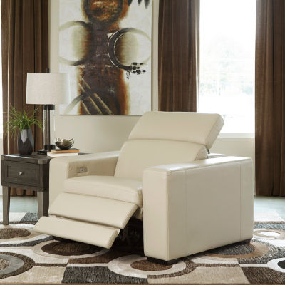 Signature Design By Ashley® Texline Dual Power Leather Recliner