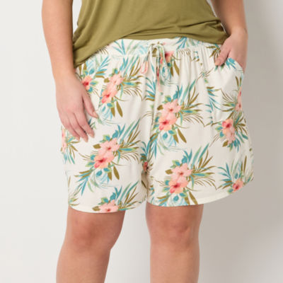 Ambrielle Womens Plus Pajama Shorts