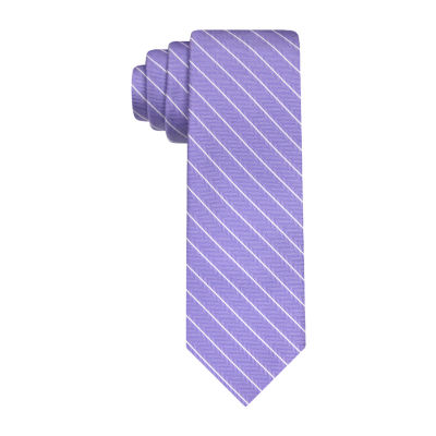 Van Heusen Stain Shield Purple Striped Tie