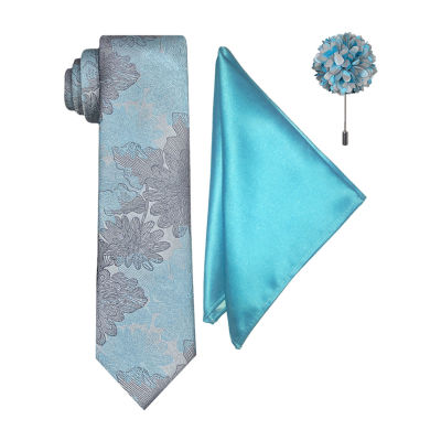 J. Ferrar Etched Tie Set Floral Tie Set