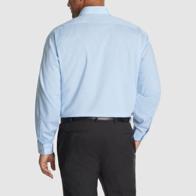 Van Heusen Big And Tall Comfort Performance Mens Regular Fit Stretch Fabric Wrinkle Free Long Sleeve Dress Shirt