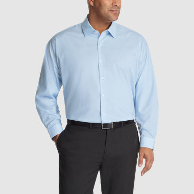 Van Heusen Big And Tall Comfort Performance Mens Regular Fit Stretch Fabric Wrinkle Free Long Sleeve Dress Shirt
