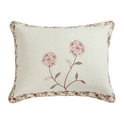 Beatrice Home Fashions Carnation Embroidered Pillow Sham