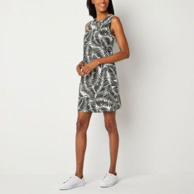 St. John's Bay Womens Sleeveless Floral Shift Dress