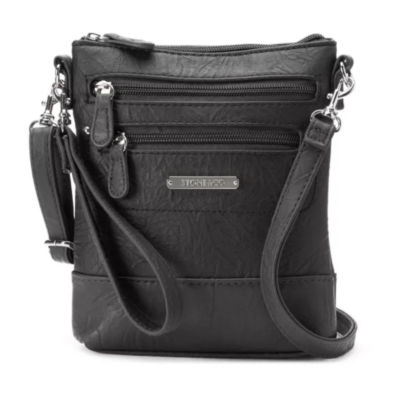 Stone Mountain Washed Leather North South 3-Bagger Crossbody Bag