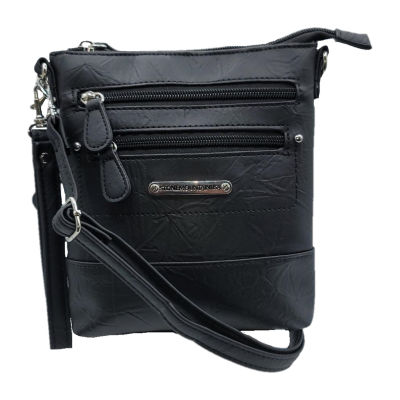 Stone Mountain Washed Leather North South 3-Bagger Crossbody Bag