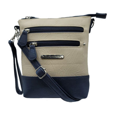 Stone Mountain North South 3-Bagger Washed Leather Crossbody Bag