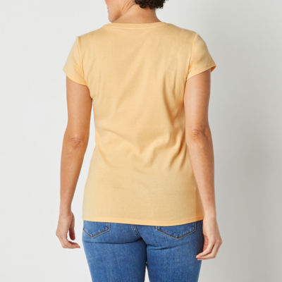 Liz Claiborne Womens Tall Crew Neck Short Sleeve T-Shirt