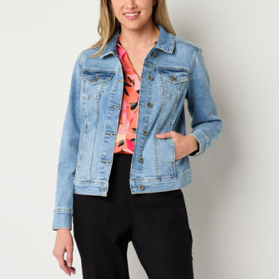 Liz Claiborne Midweight Denim Jacket-Tall