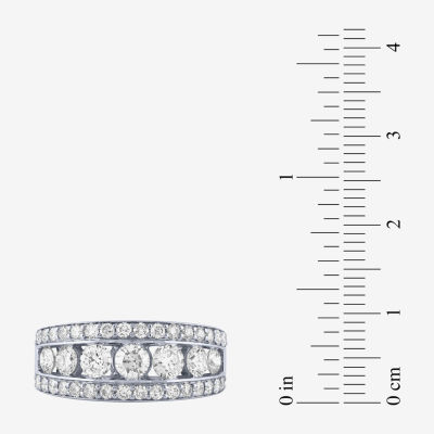(H-I / I1) 3.5MM 2 CT. T.W. Lab Grown White Diamond 10K Gold Anniversary Wedding Band