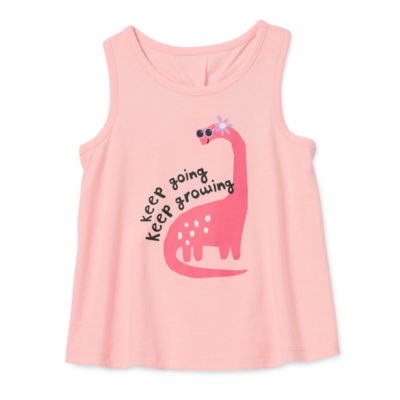 Okie Dokie Toddler & Little Girls Round Neck Sleeveless Tank Top