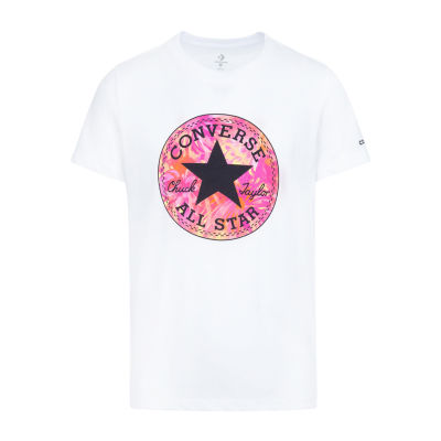 Converse Big Girls Crew Neck Short Sleeve Graphic T-Shirt