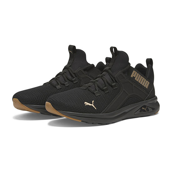 PUMA Enzo 2 Revamp Mens Running Shoes, Color: Black Gold - JCPenney