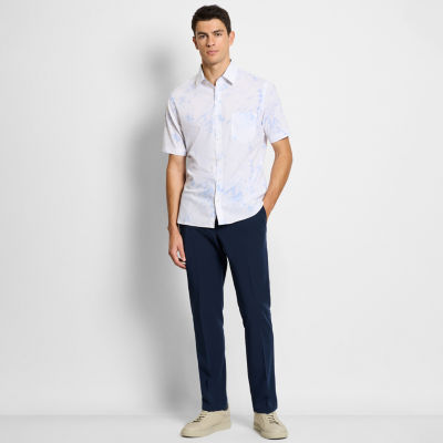 Van Heusen Slim Mens Fit Short Sleeve Button-Down Shirt