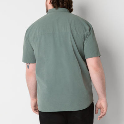 Stylus Big and Tall Mens Regular Fit Short Sleeve Button-Down Shirt