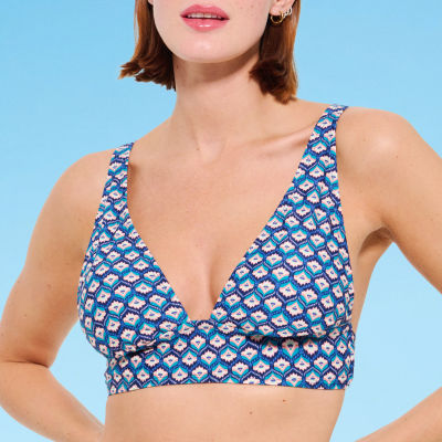 Mynah Adjustable Straps Geometric Bralette Bikini Swimsuit Top