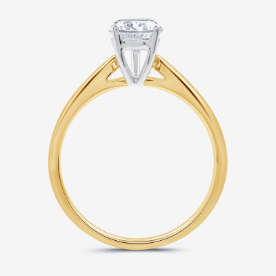 1 CT. Lab-Grown (G / SI2) Diamond Pear Solitaire Engagement Ring in 10K or 14K Gold