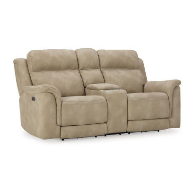 Signature Design By Ashley® Next-Gen DuraPella Dual Power Reclining Pad Arm Loveseat with Console