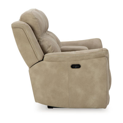 Signature Design By Ashley® Next-Gen DuraPella Dual Power Reclining Pad Arm Loveseat with Console