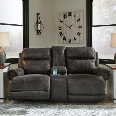 Signature Design By Ashley® Grearview Dual Power Reclining Loveseat with Console