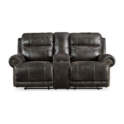 Signature Design By Ashley® Grearview Dual Power Reclining Loveseat with Console