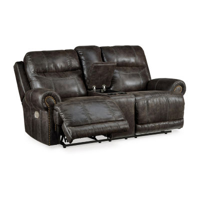 Signature Design By Ashley® Grearview Dual Power Reclining Loveseat with Console