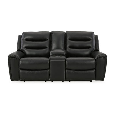 Signature Design By Ashley® Warlin Dual Power Reclining Loveseat with Console