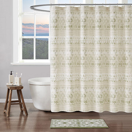 Frye And Co. Tanya Shower Curtain, One Size, Green