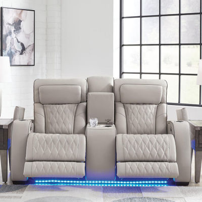 Signature Design By Ashley® Boyington Power Reclining Loveseat with Console