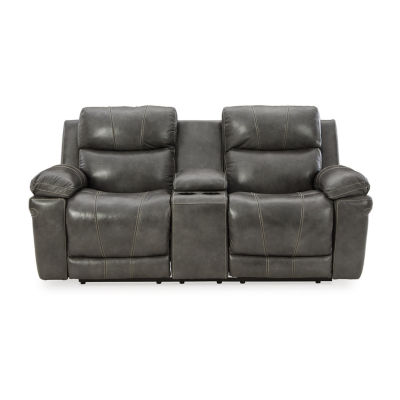 Signature Design By Ashley® Edmar Dual Power Leather Reclining Loveseat