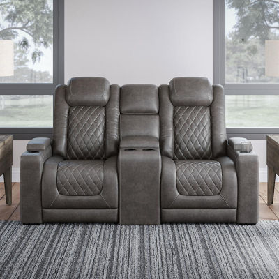 Signature Design By Ashley® HyllMont Dual Power Reclining Loveseat with Console