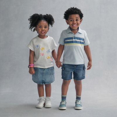 Okie Dokie Toddler & Little Boys Short Sleeve Regular Fit Polo Shirt