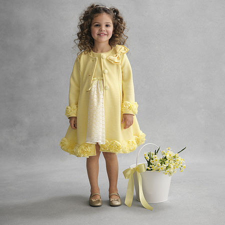 Blueberi Boulevard Toddler Girls Sleeveless 2-pc. Dress Set, 4t, Yellow