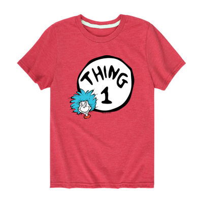 Little & Big Kid Boys Crew Neck Short Sleeve Regular Fit Dr. Seuss Graphic T-Shirt