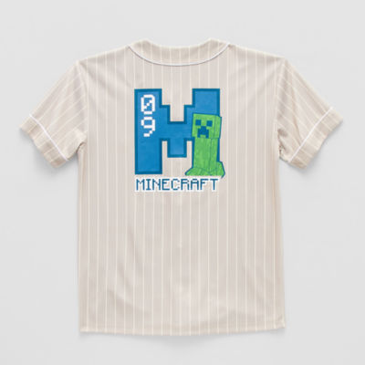 Little & Big Kid Boys V Neck Minecraft Short Sleeve Jersey