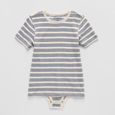 Thereabouts Little & Big Kid Boys Bodysuit Closure Easy-on + Easy-off Adaptive Crew Neck Short Sleeve Bodysuit