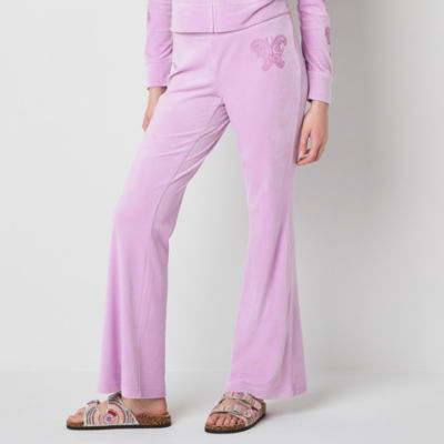 Juicy By Juicy Couture Womens Juniors Flare Mid Rise Track Pant