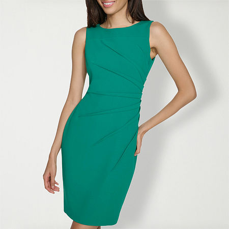 Marc New York Womens Sleeveless Sheath Dress, 6, Green